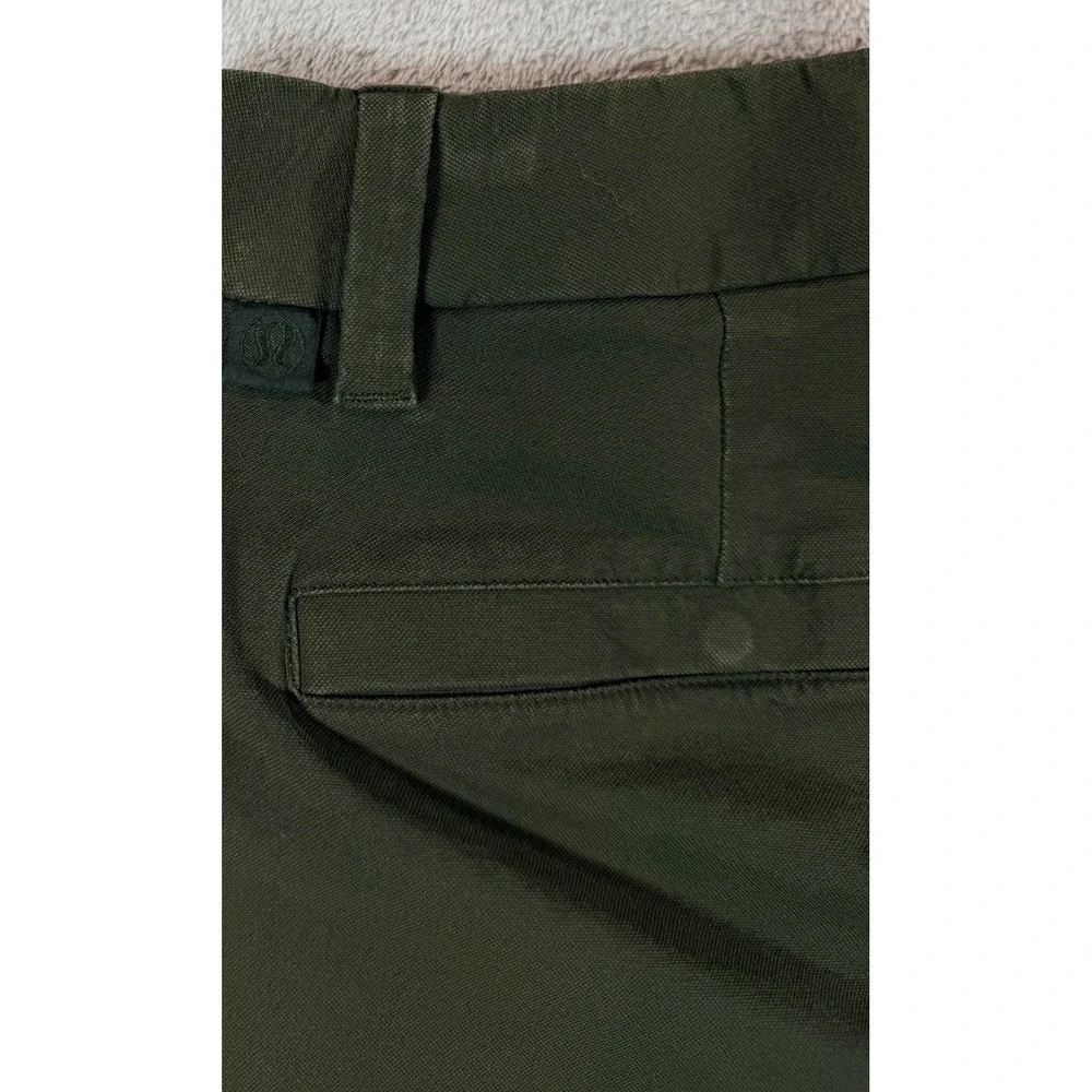 Lululemon Mens ABC Slim-Fit Trouser‎ Stretch Cotton VersaTwill Dark Olive 31x33